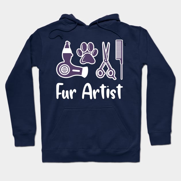 Dog Groomer Gift Fur Artist Hoodie by Design Seventytwo